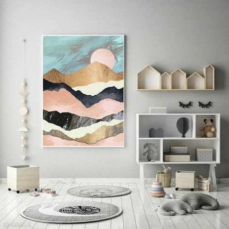 Poster Story, Plakat, Obraz - Abstrakcyjne Góry No1, wymiary 21 x 30 cm