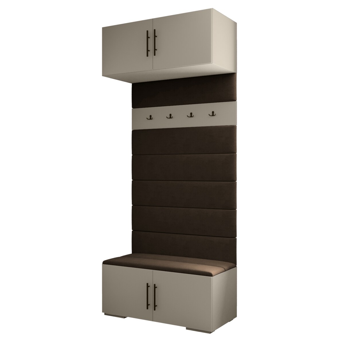 Garderoba do przedpokoju INOVA 3 kaszmir+czarny+manila04