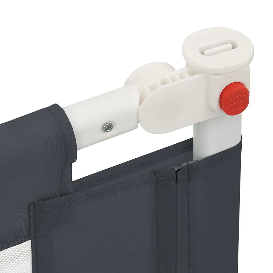 vidaXL Barierka do łóżeczka dziecięcego, ciemnoszara, 120x25 cm