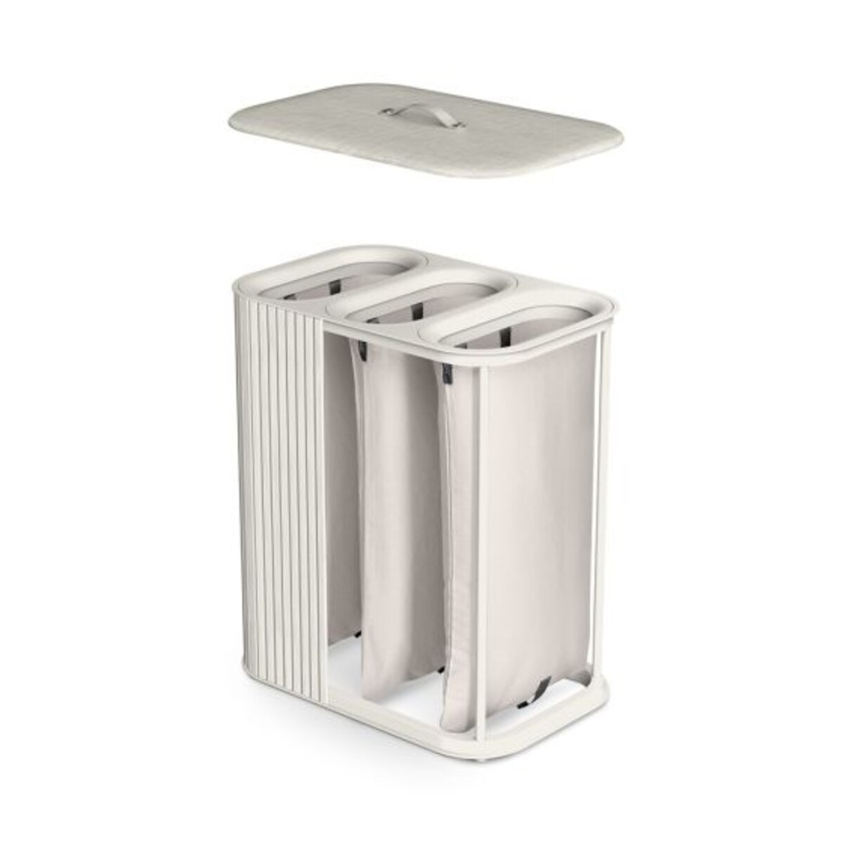 Kosz na pranie potrójny (ecru) Tota Lux Joseph Joseph