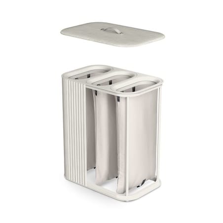 Kosz na pranie potrójny (ecru) Tota Lux Joseph Joseph