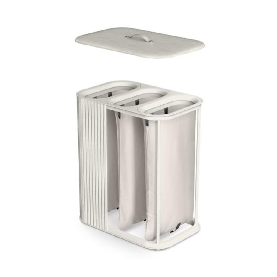 Kosz na pranie potrójny (ecru) Tota Lux Joseph Joseph