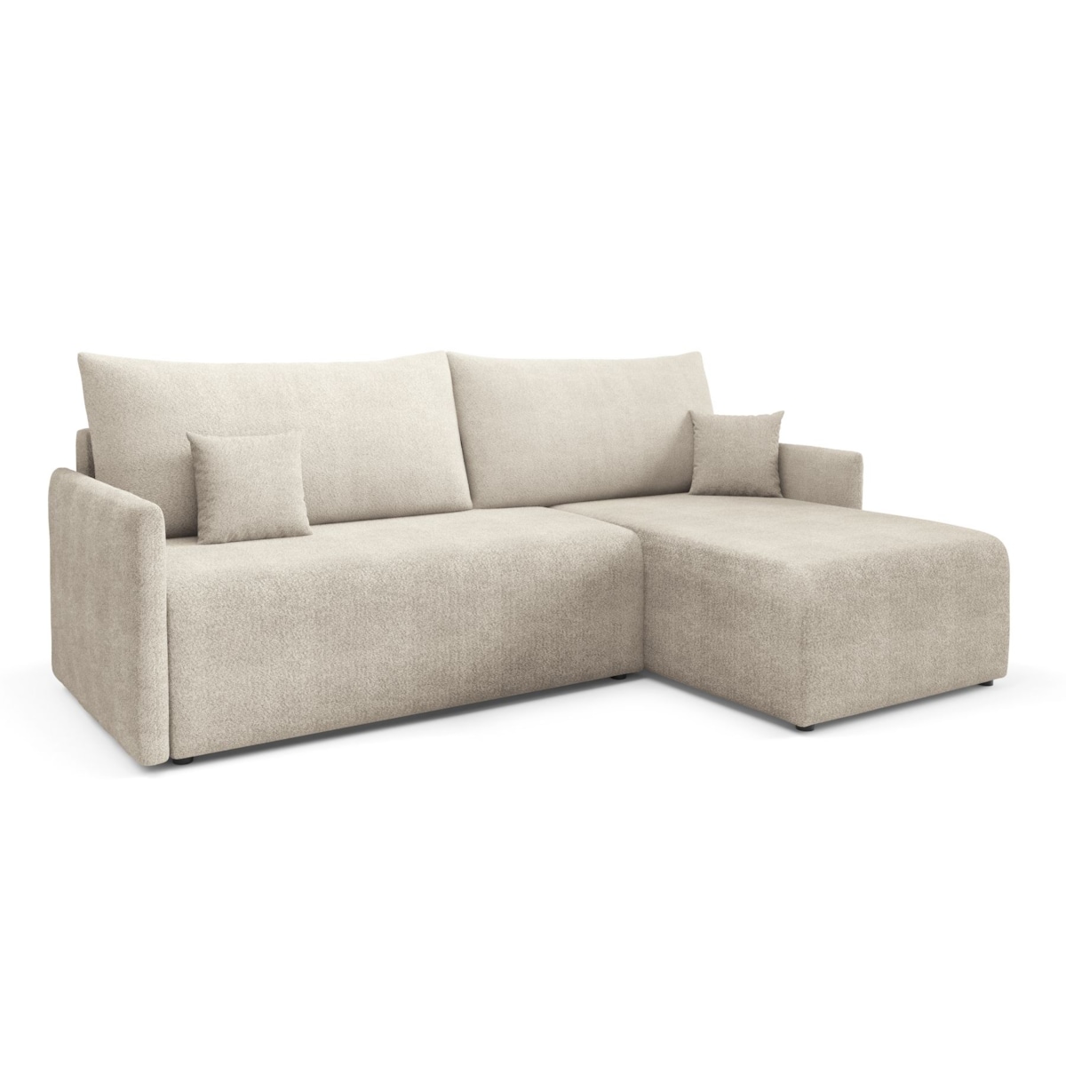 Narożnik z funkcją spania VALIA i pojemnikiem na pościel, ciemno-beżowa