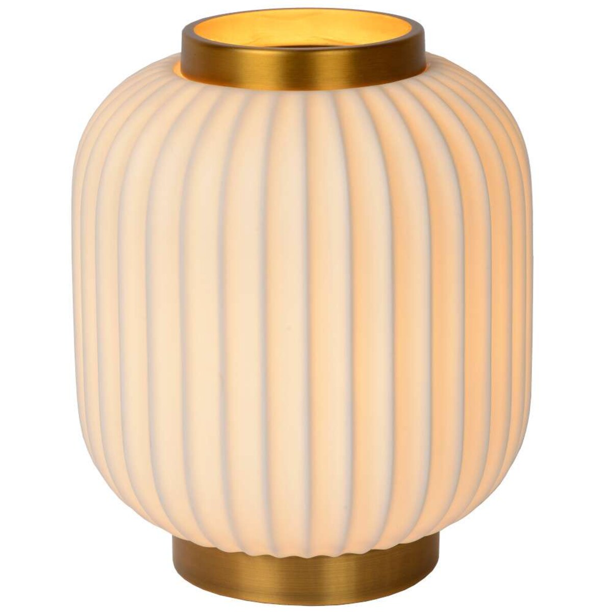 Stołowa LAMPA stojąca GOSSE 13535/24/31 Lucide plisowana LAMPKA porcelanowa biała