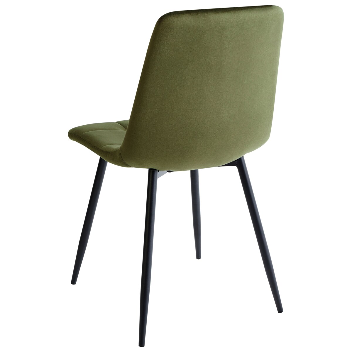 Zestaw 4 krzeseł do jadalni POWELL Welur Oliwkowy