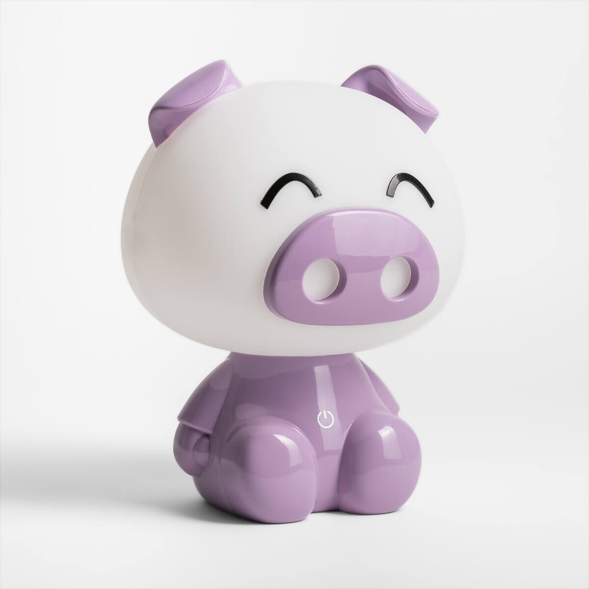 Dziecięca lampka stołowa Pig KDR-603B-PE Zumaline LED 3W 4000K biała fioletowa