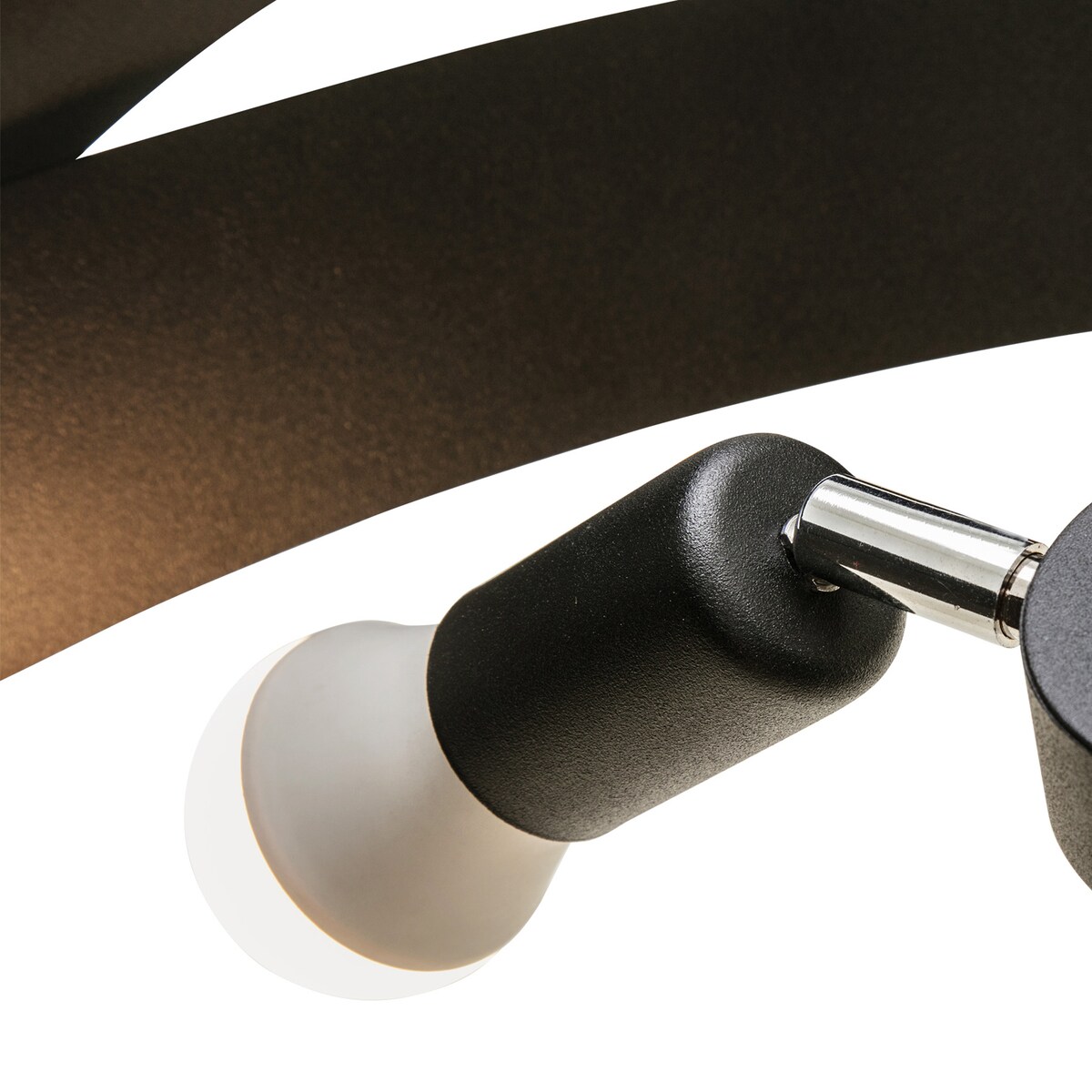 Okrągła lampa nasufitowa Tornado 1116 Zumaline metalowa czarna