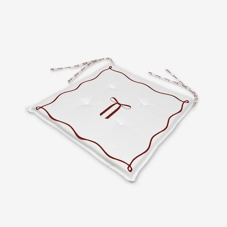 Poduszka świąteczna na krzesło - elegancka kokardka