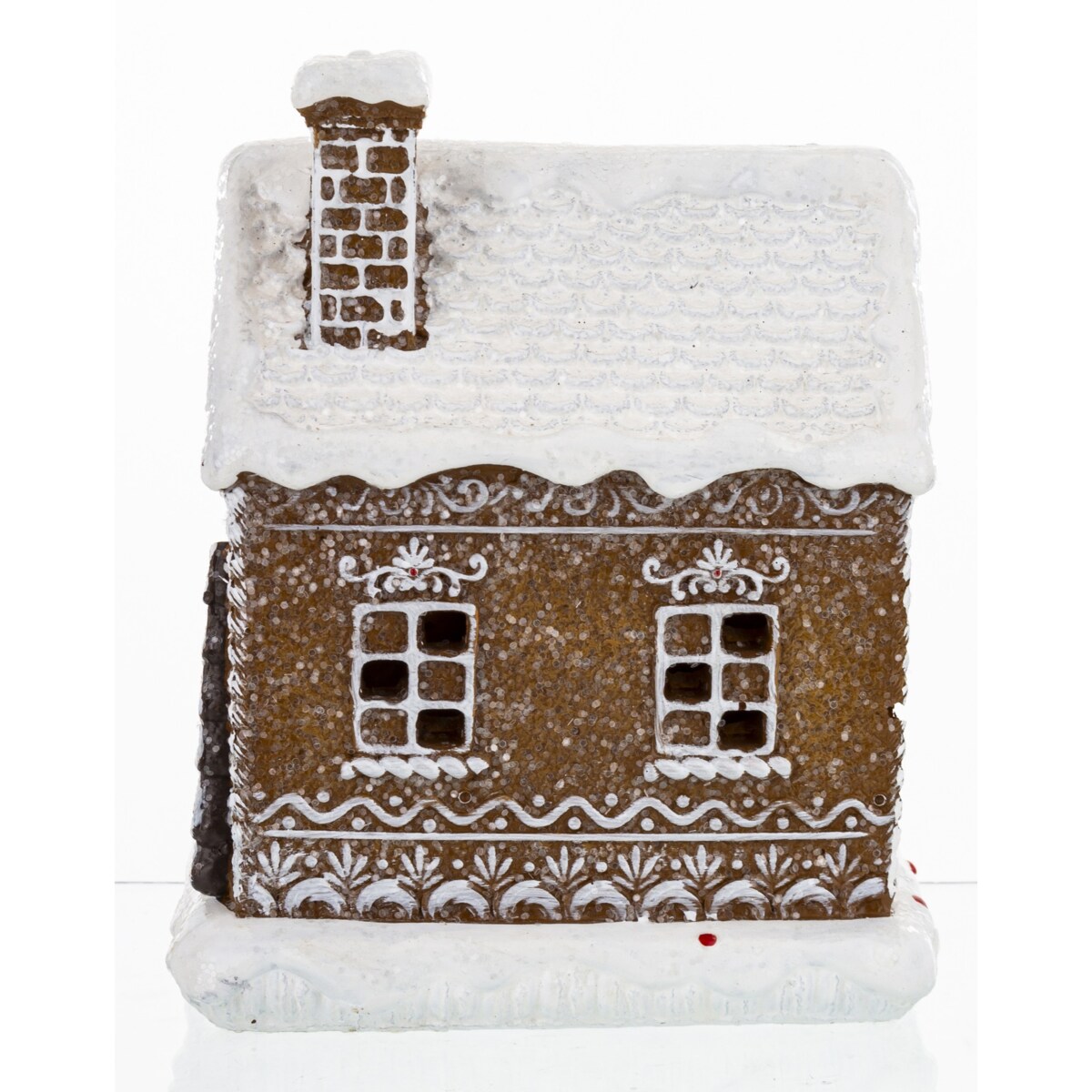 Domek z piernika lukrowany LED 15,5x12,5x6 cm CIOCCOLATO