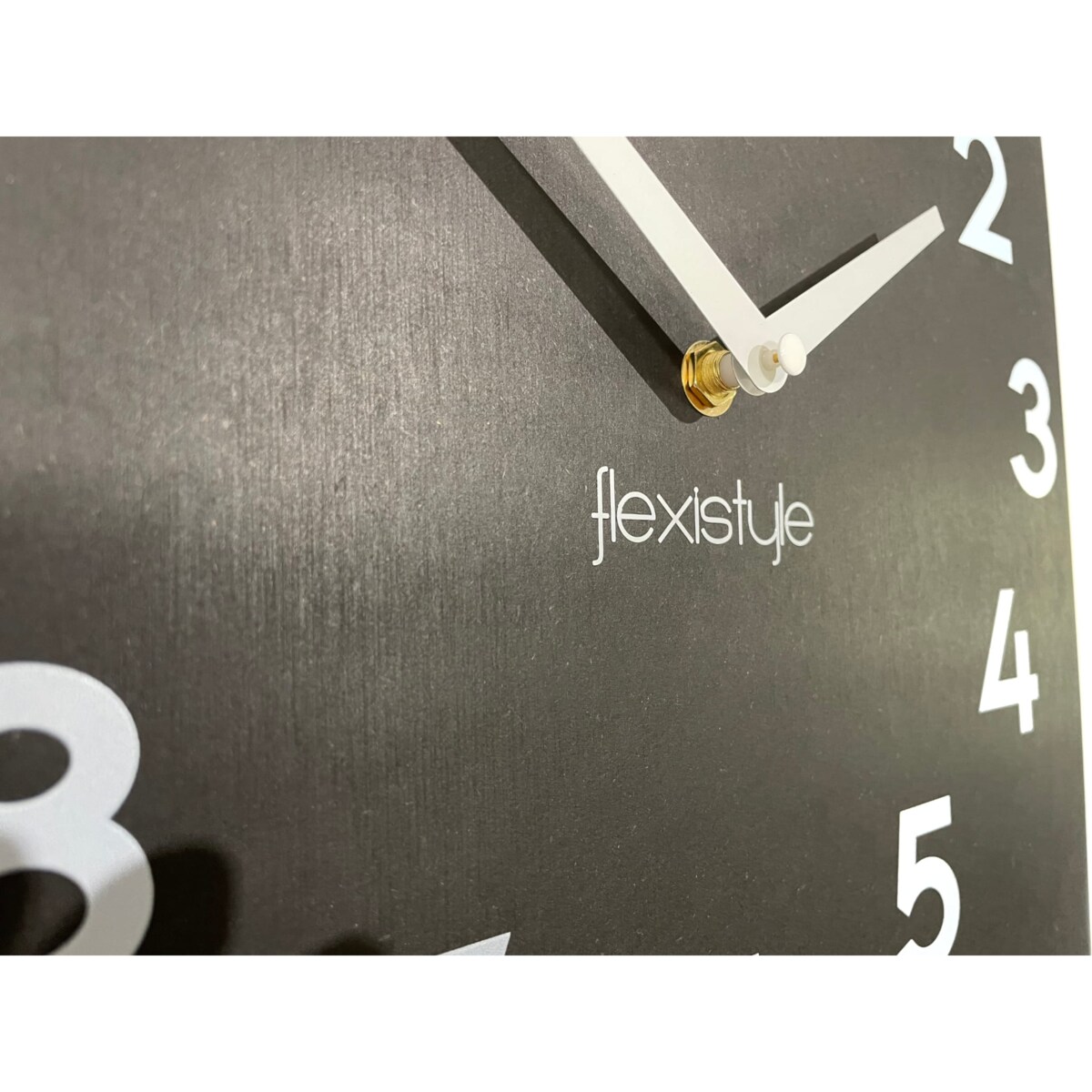 Czarny panel Zegar w Lamelach 155x30cm