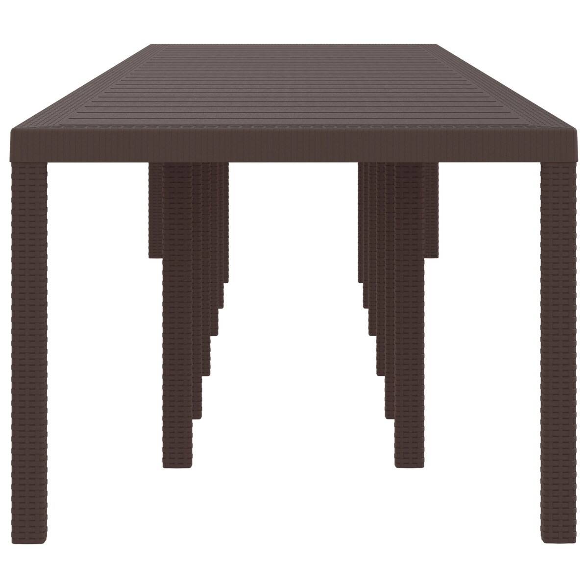 vidaXL Stół Ogrodowy Brązowy 400x100x73 cm Poli Rattan