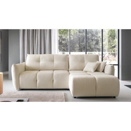 Narożnik z funkcją spania do salonu BOSE, prawostronny, ecru