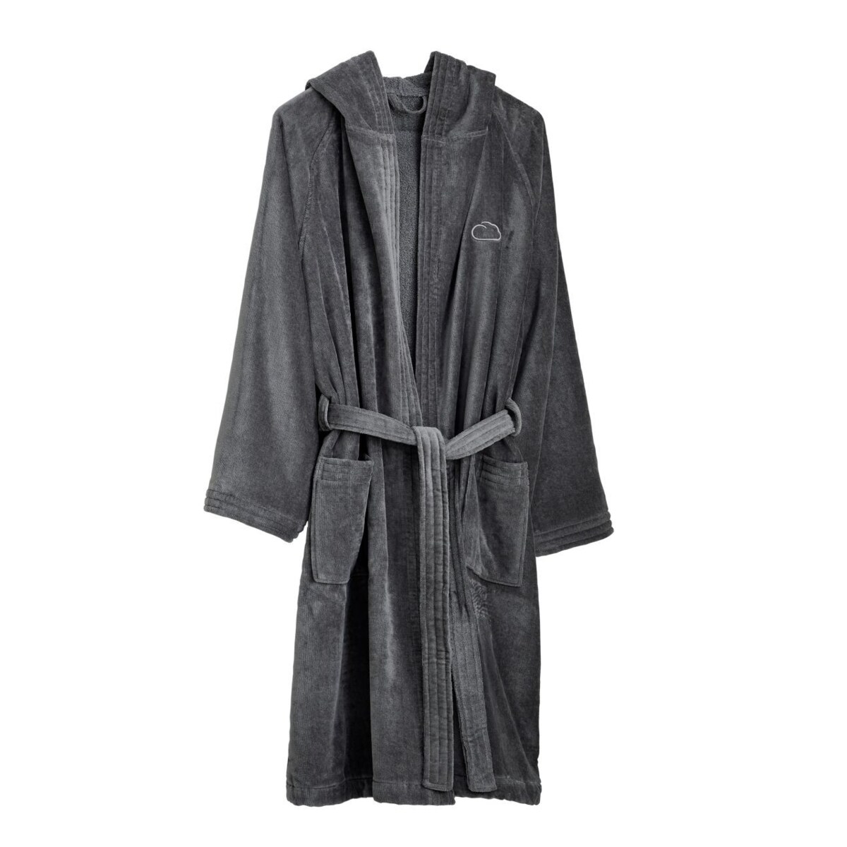 Kleine Wolke Chill Luksusowy szlafrok frotte rozm. L/XL 100% bawełna ciemnoszary