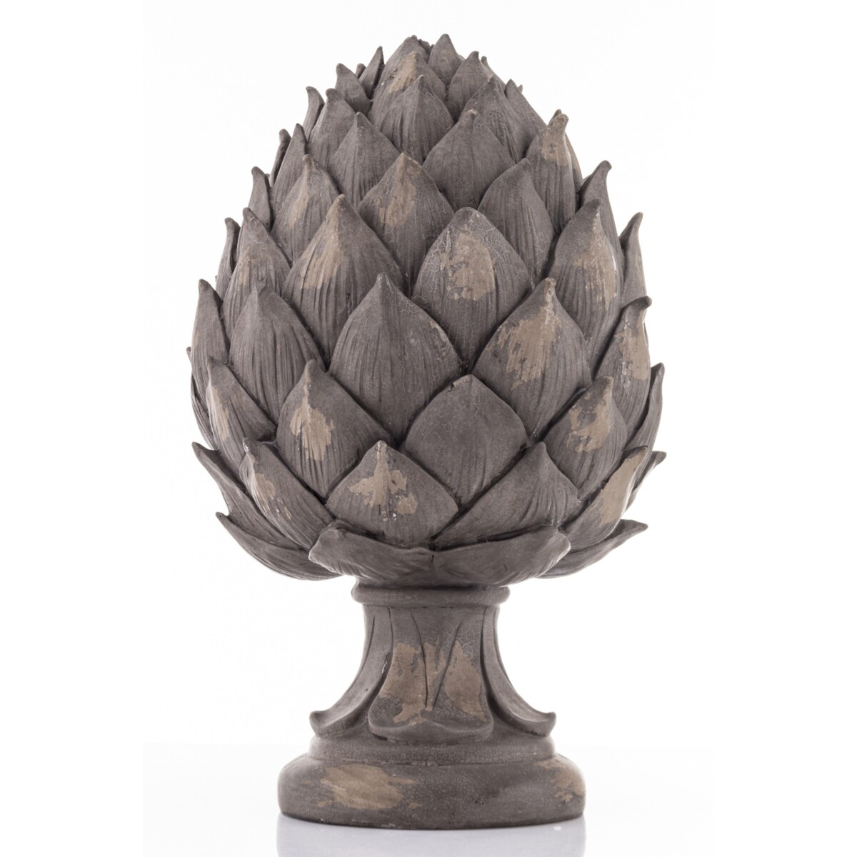 Ozdoba - karczoch 35x20x20 szary kulisty