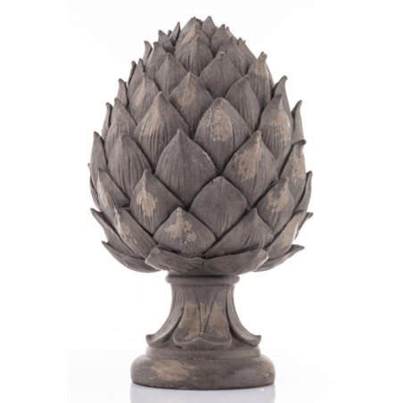 Ozdoba - karczoch 35x20x20 szary kulisty