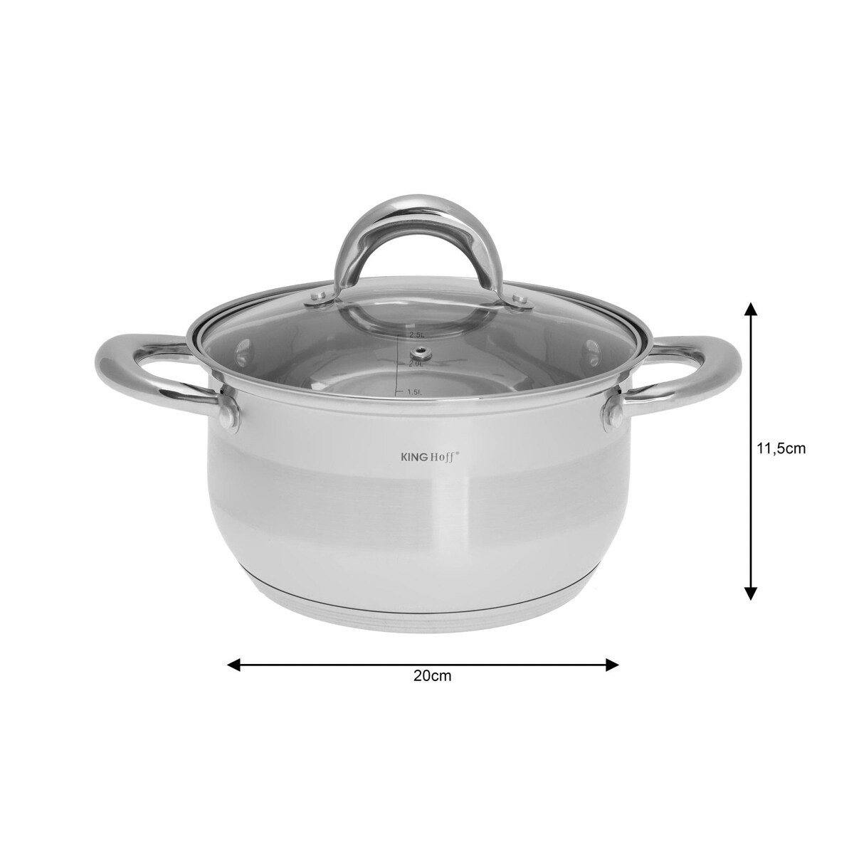 Zestaw garnków stalowych na indukcję 10 ele. garnki komplet KINGHOFF Silver