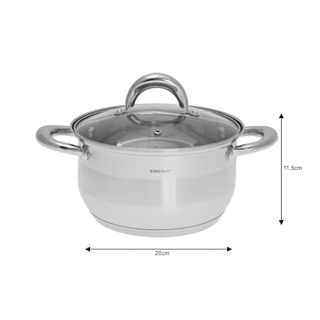 Zestaw garnków stalowych na indukcję 10 ele. garnki komplet KINGHOFF Silver