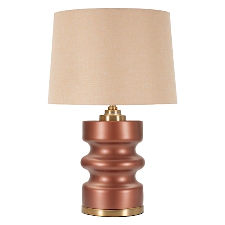 Lampa stołowa z abażurem, Ø 36,5x56 cm SKYGGE bordowy