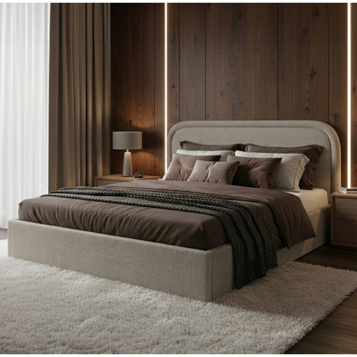 Łóżko Tapicerowane Majesty 140X200 Stelaż Pojemnik Na Pościel Wind 11