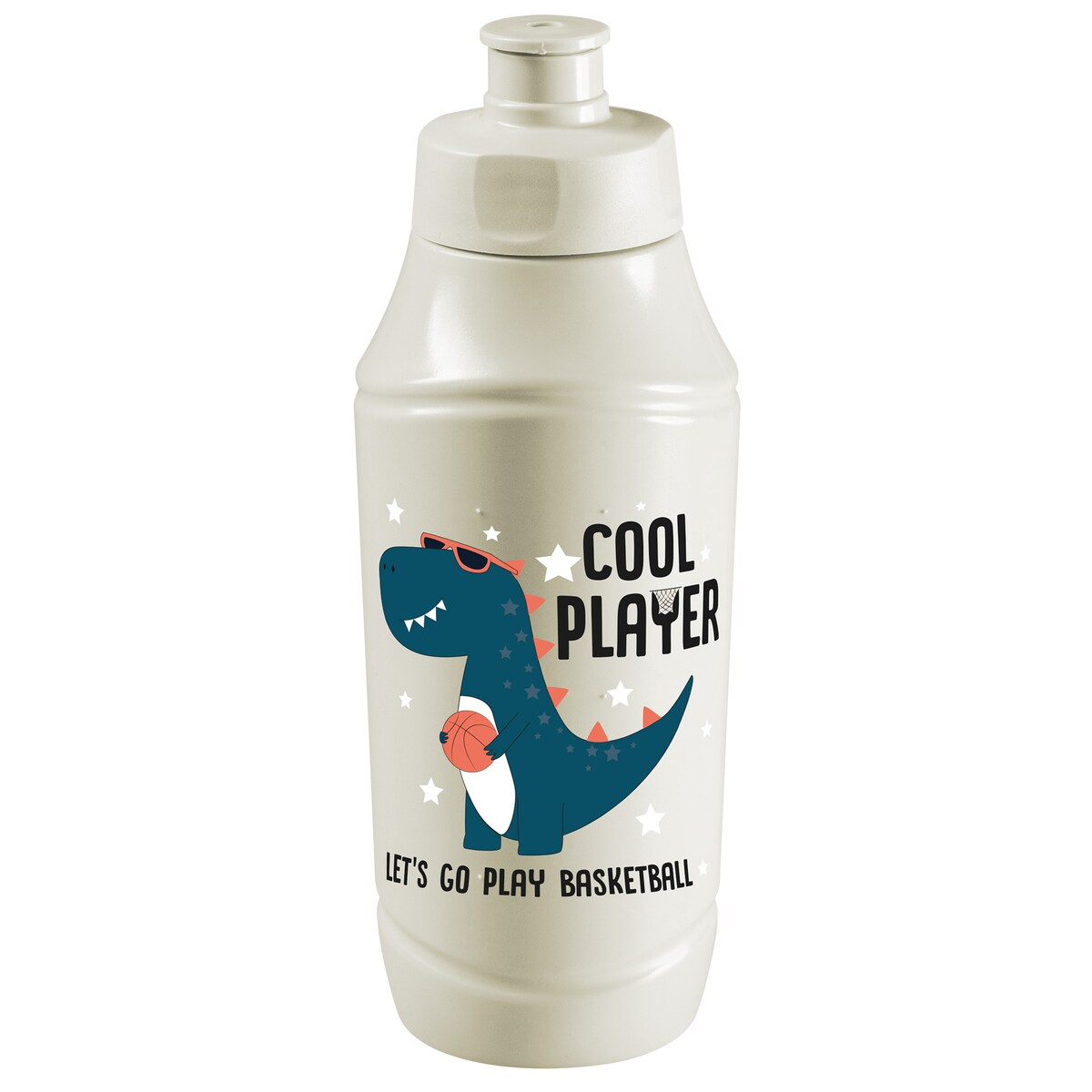 Bidon Dla Dzieci Butelka Na Wodę 375 Ml Dino Beżowy