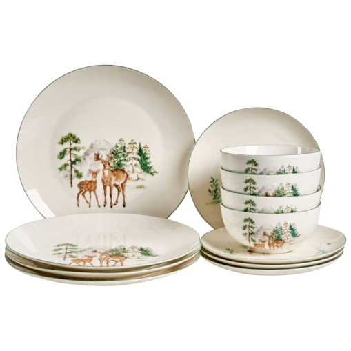 Zastawa stołowa 12-częściowa CHILI Porcelana Biały