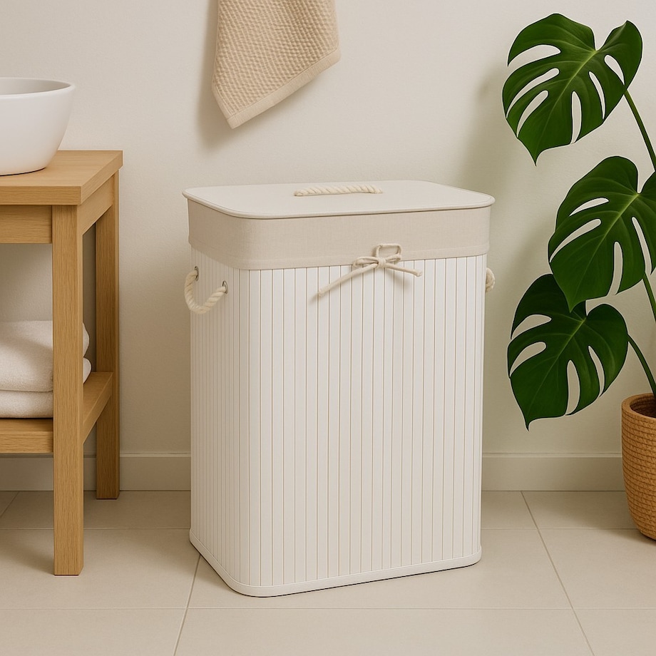 Kosz na pranie 60x40x30 cm 72 litry LAVAGG biały