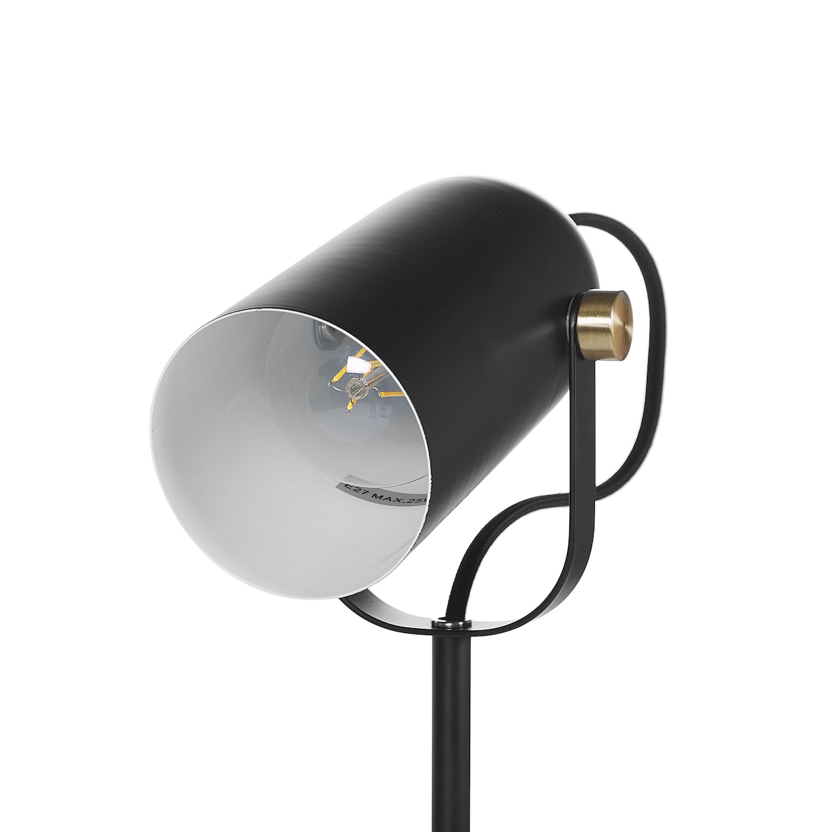 Lampa biurkowa TYRIA Regulowana Metal Czarny