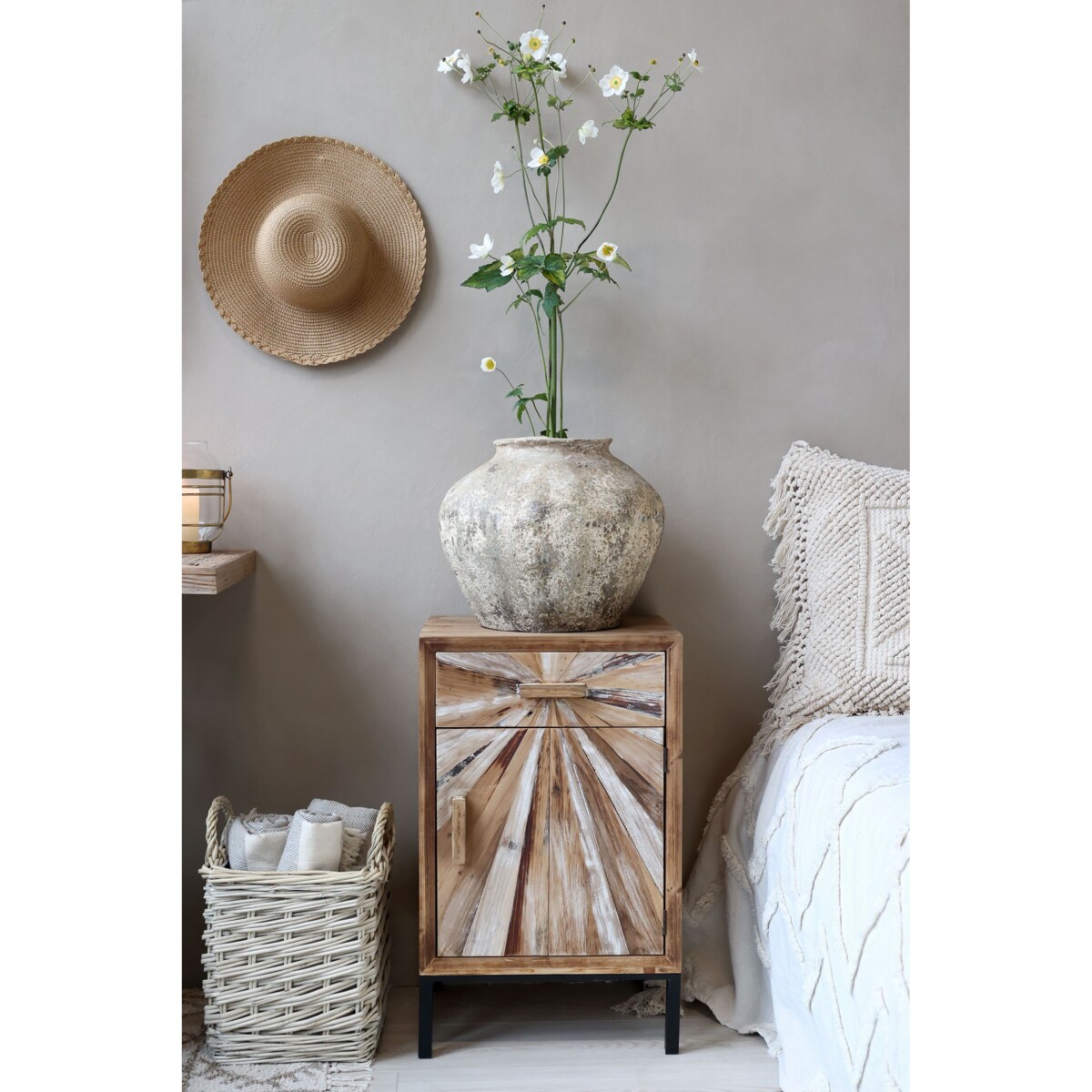 Szafka nocna z drewna z recyklingu 2 szt. Origins