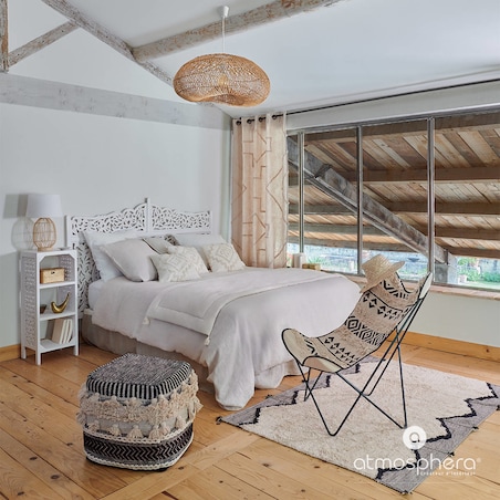 Lampa stołowa LUCIA, podstawa z plecionki, 48,5 cm