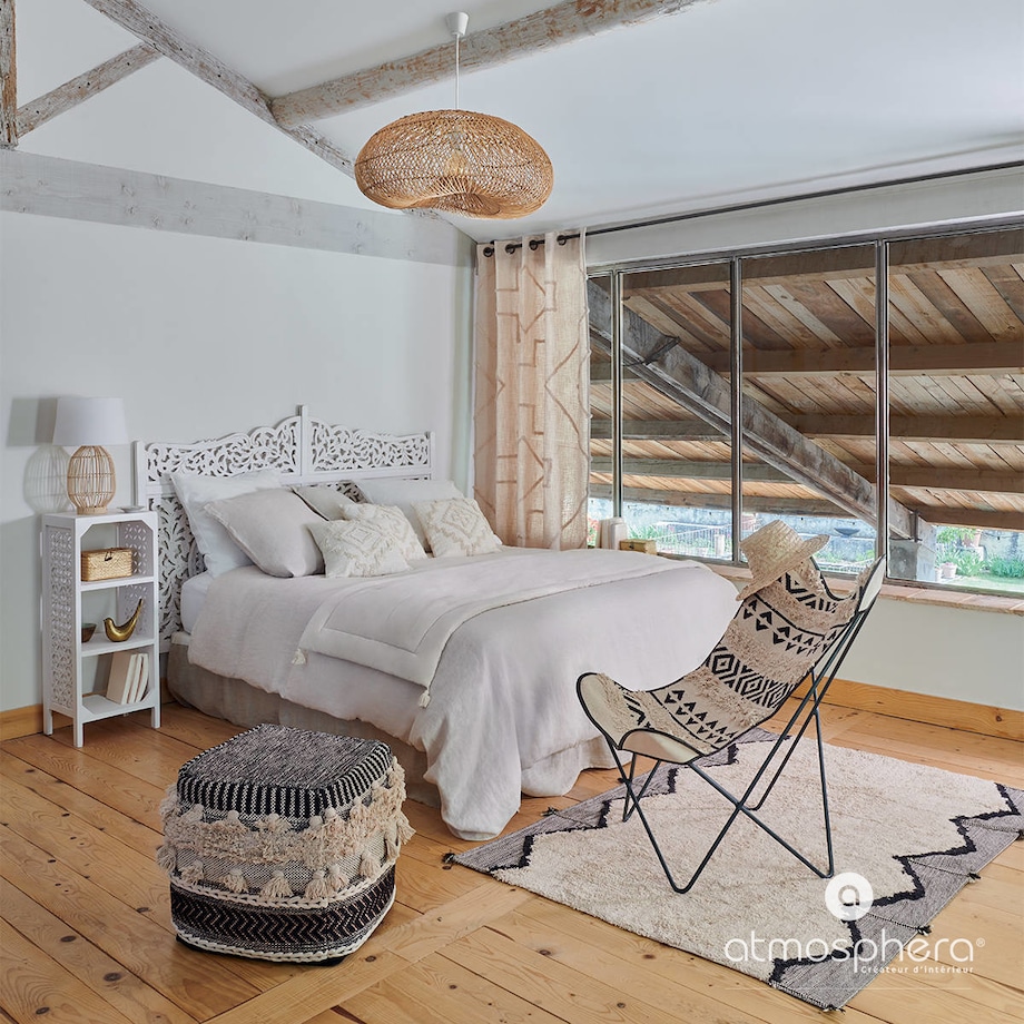 Lampa stołowa LUCIA, podstawa z plecionki, 48,5 cm