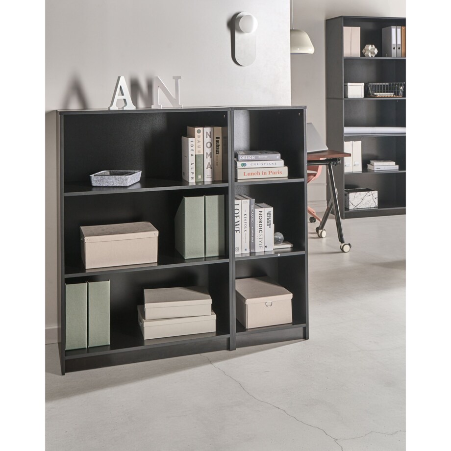 Regał na książki 5 półek ZEHNA 195 cm Czarny