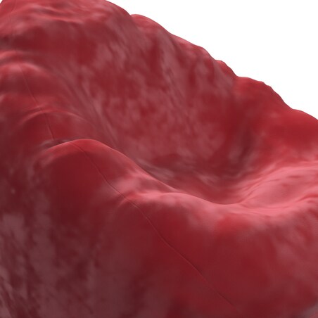 Worek do siedzenia Bowli, intensywna czerwień, Ø60 x 105 cm, Posh Velvet