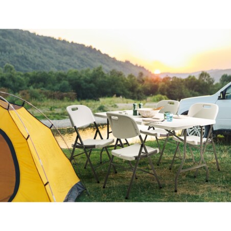 Zestaw ogrodowy dla 4 osób CUGNOLI Składane Biały