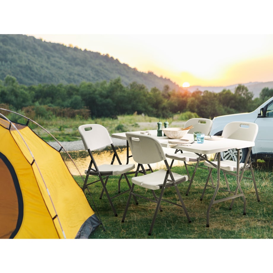 Zestaw ogrodowy dla 4 osób CUGNOLI Składane Biały