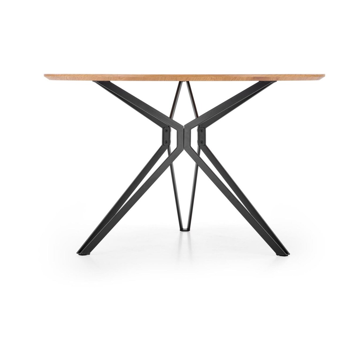 STÓŁ OKRĄGŁY Class 120x76 cm DĄB ZŁOTY czarna stal