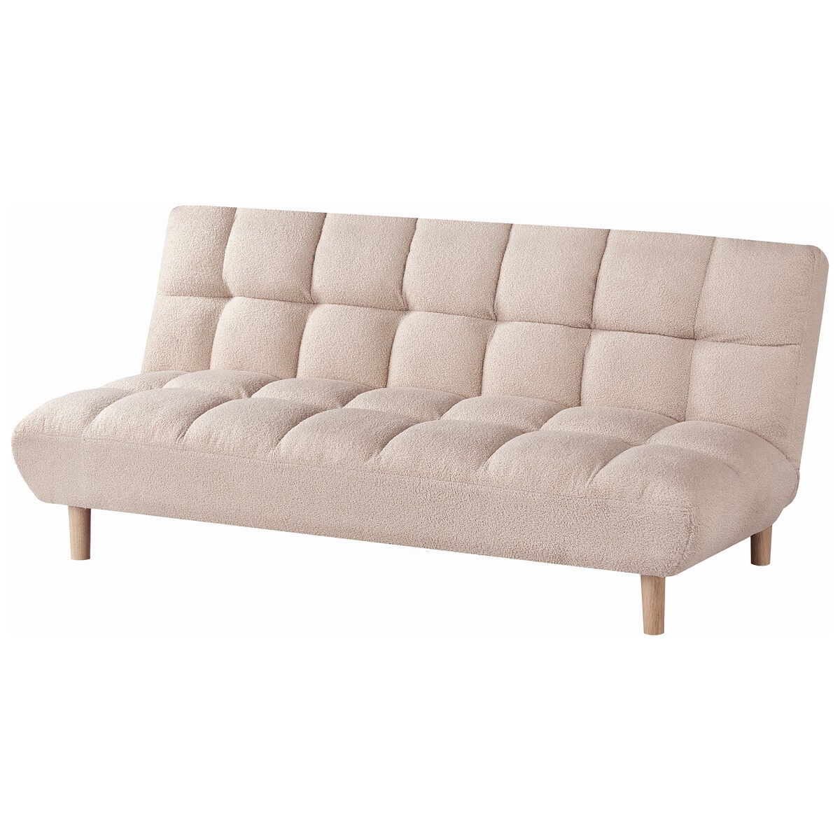 Sofa rozkładana dla 2 osób RISOR Boucle Beżowy