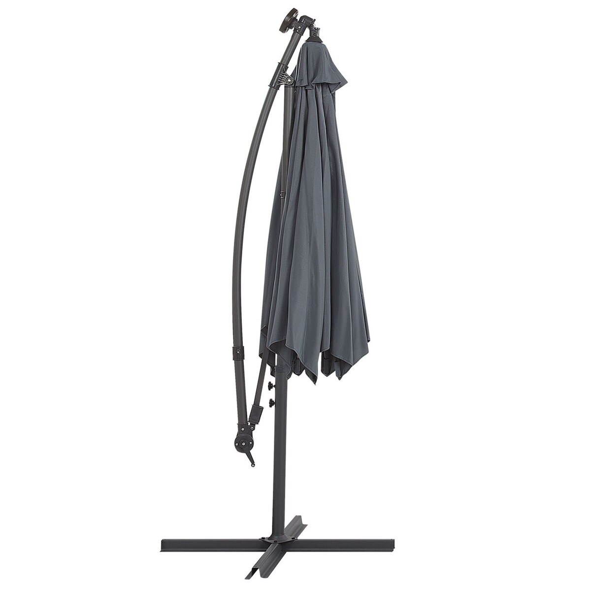 Parasol ogrodowy na wysięgniku LED 285 cm CORVAL Grafitowy