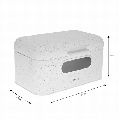 Chlebak stalowy marmurek biały KINGHOFF