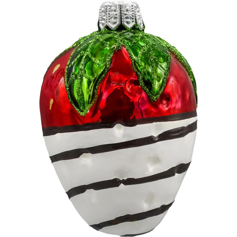 Bombka choinkowa: Truskawka w białej czekoladzie