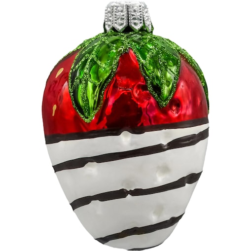 Bombka choinkowa: Truskawka w białej czekoladzie