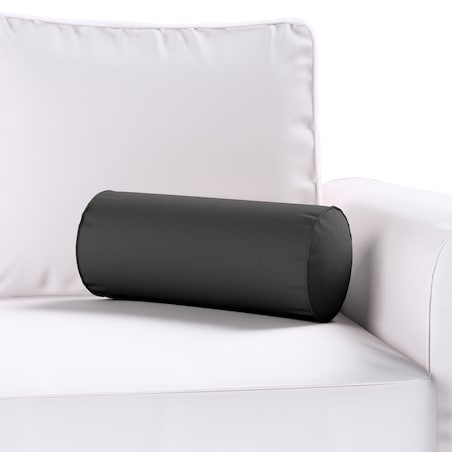 Poduszka wałek prosty, shadow grey (grafitowy), Ø16 x 40 cm, Cotton Panama