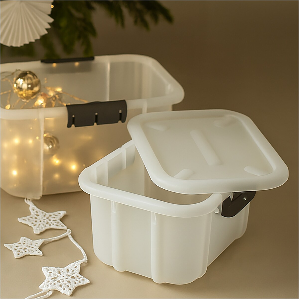 Pojemnik Plastikowy Pudełko 3.6 L Plastikowe Zamykany Z Pokrywką Pudło Box Do Przechowywania Na Zabawki Biżuterię Ubrania