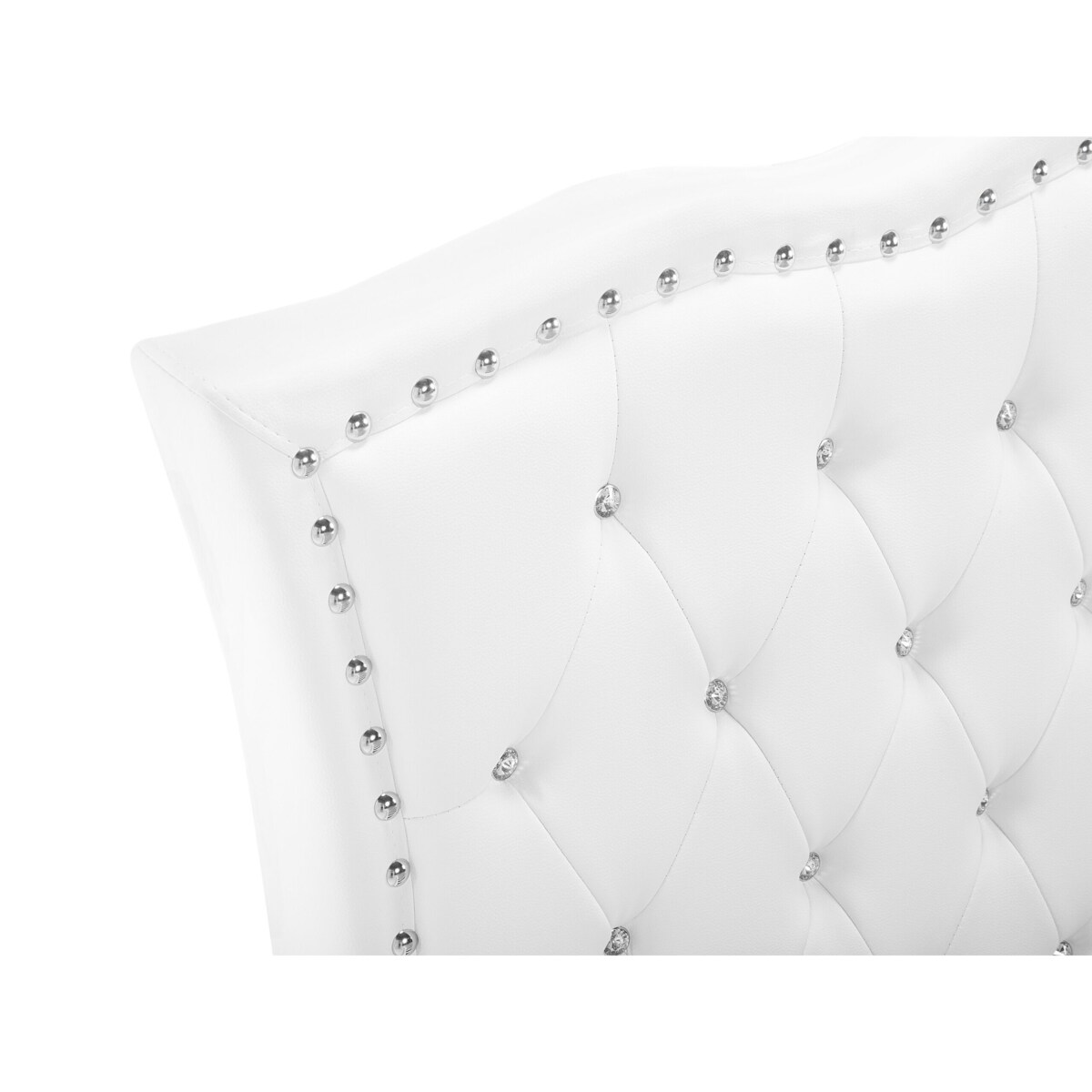 Łóżko z pojemnikiem ekoskóra 90 x 200 cm białe METZ