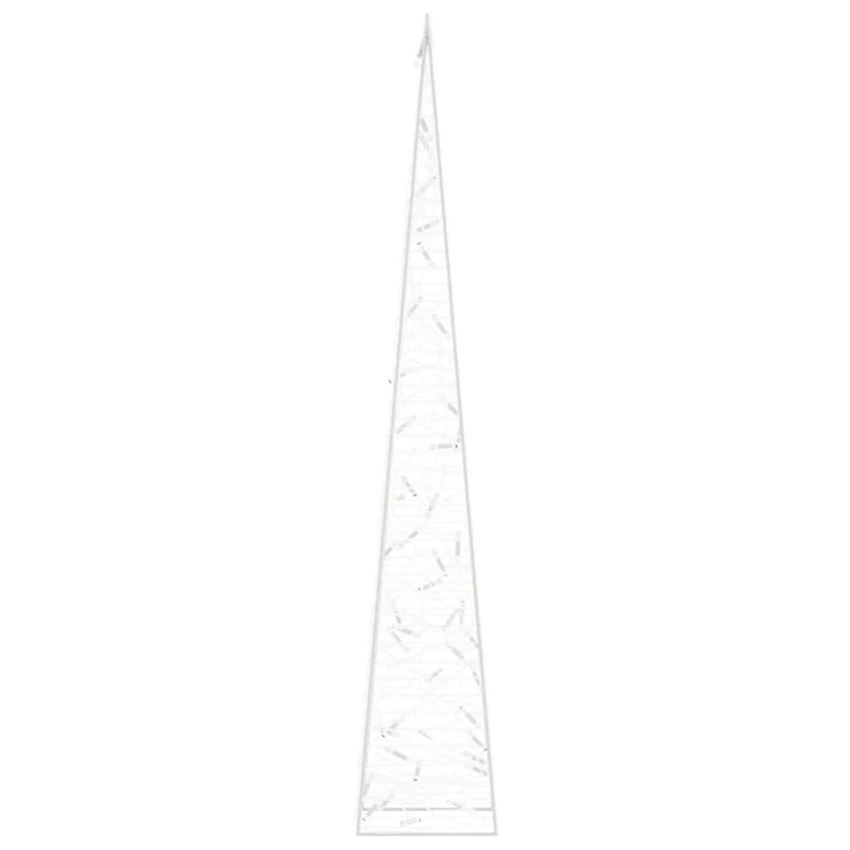 vidaXL Stożek dekoracyjny, akrylowy, zimne białe LED, 90 cm