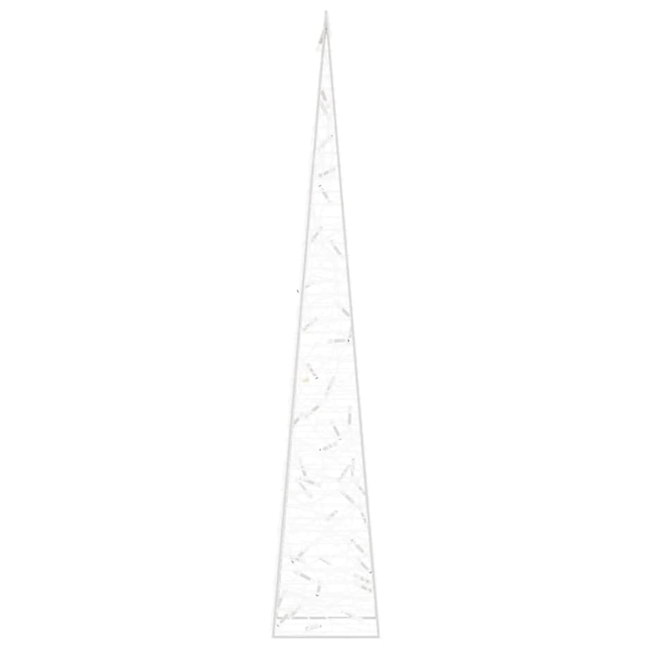 vidaXL Stożek dekoracyjny, akrylowy, zimne białe LED, 90 cm