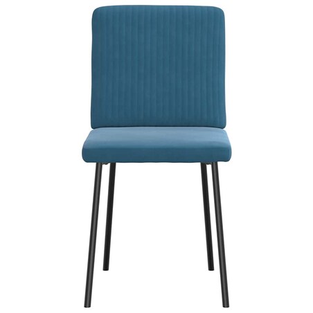 vidaXL Krzesła stołowe, 4 szt., niebieskie, obite aksamitem