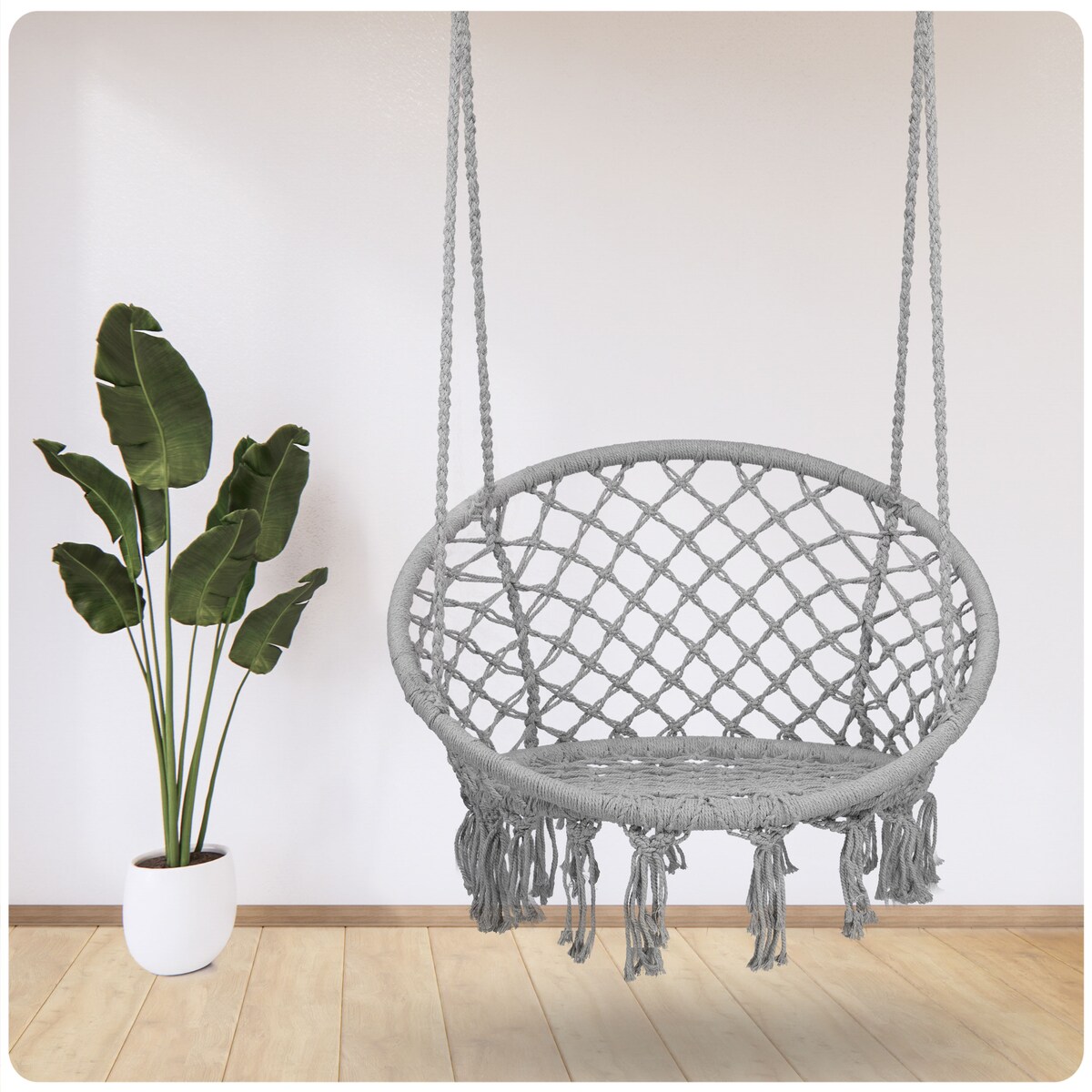 Huśtawka ogrodowa fotel bocianie gniazdo Sofotel Boho szary