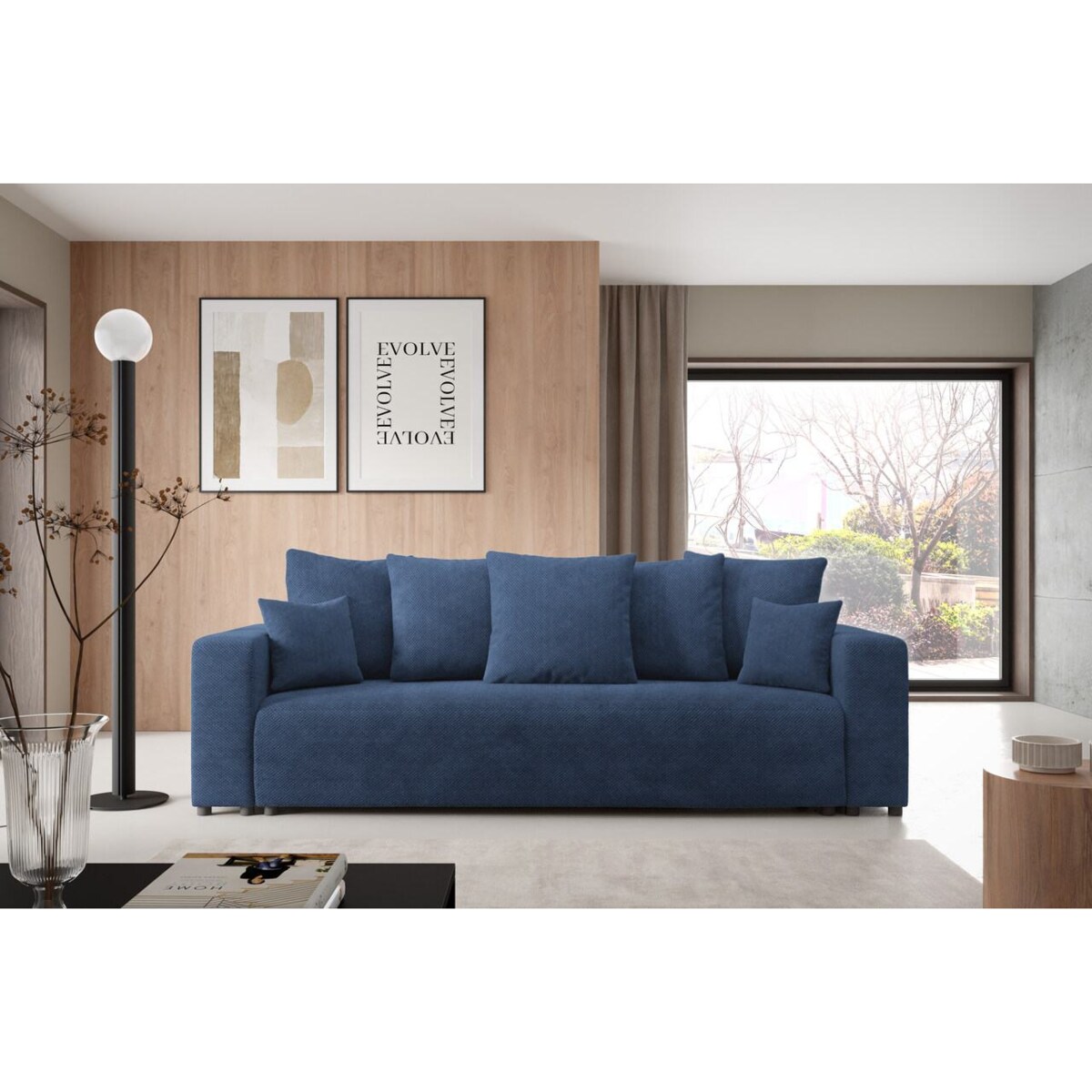 Kanapa EVORA z pojemnikiem tkanina miękki plusz Kolor: Onega 10