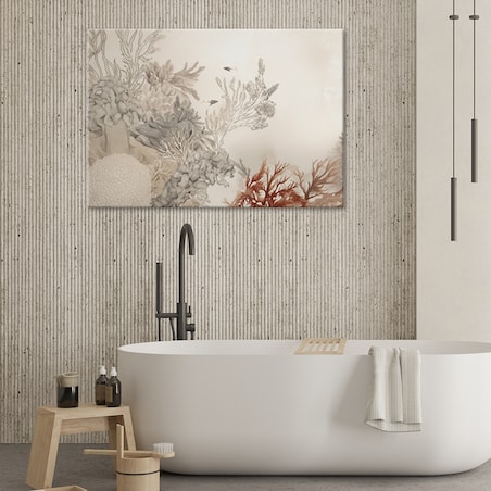 Obraz do salonu boho - Morskie ryby i rośliny 90x60cm