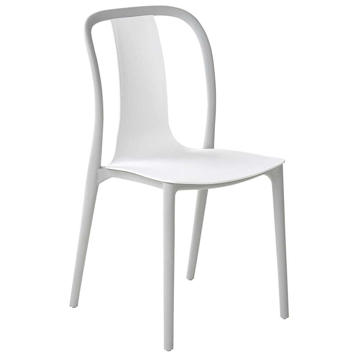 Zestaw 4 krzeseł ogrodowych biało-szary SPEZIA